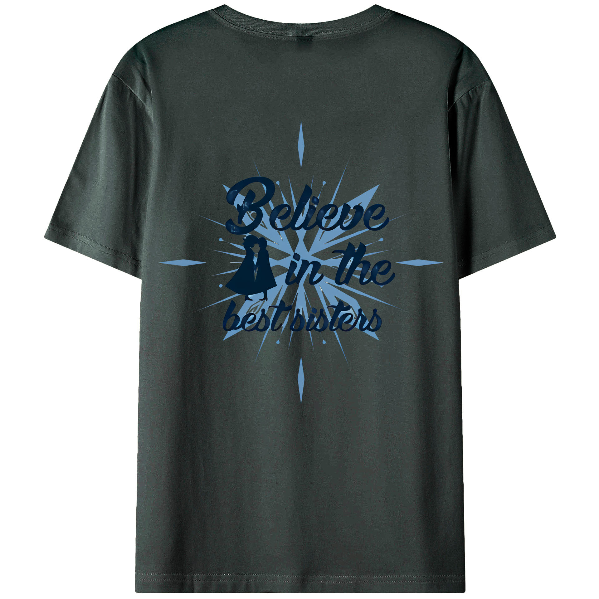 （画像用） アナと雪の女王 アンナ エルサ Frozen Anna Elsa 綿100％ メンズ半袖Tシャツ（バックプリント） 通気性